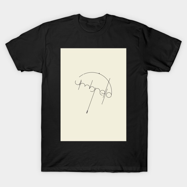 Umbrella #Typo T-Shirt by nileshkikuchise